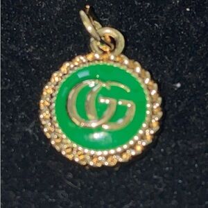 Stamped Gucci Green and Gold Pendant
